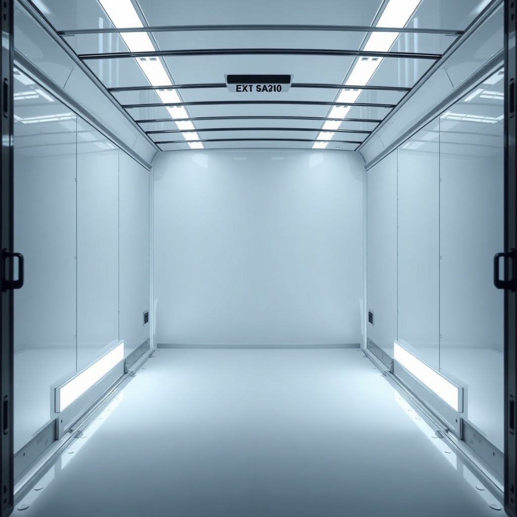 A clean photorealistic photo showing the interior of a Continental Cargo Cargomate 6x10 wi