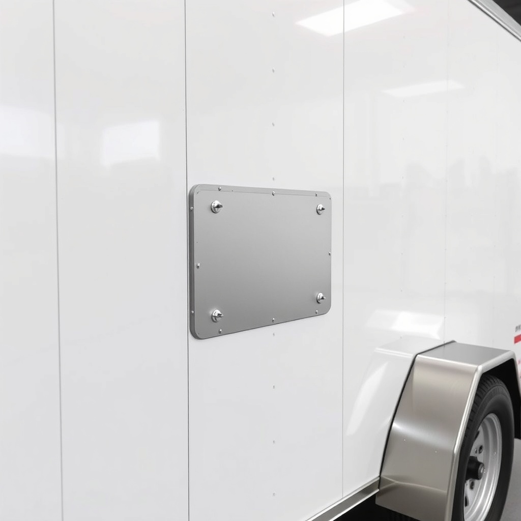 clean photorealistic photo showing a side view of a Continental Cargo Cargomate 6x10 trail