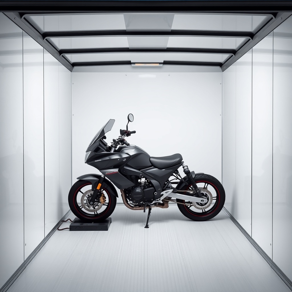 <clean photorealistic photo/illustration of a Pennsylvania Cargo 6x12 trailer interior wit