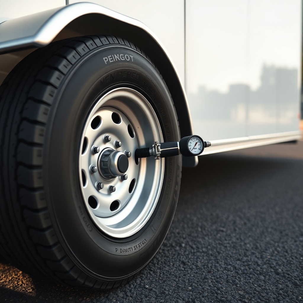 A photorealistic side view of a Pennsylvania Cargo 6x12 trailer parked on asphalt