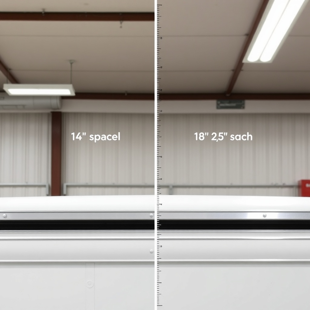 <clean photorealistic photo of a side-by-side comparison between the Cargomate roof bow (1